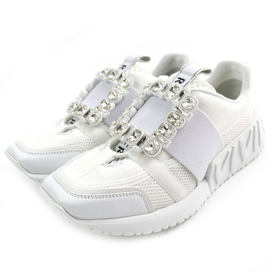 ROGERVIVIER sneakers RVW65732890 leather white VIV GO Women 38 Used Authentic