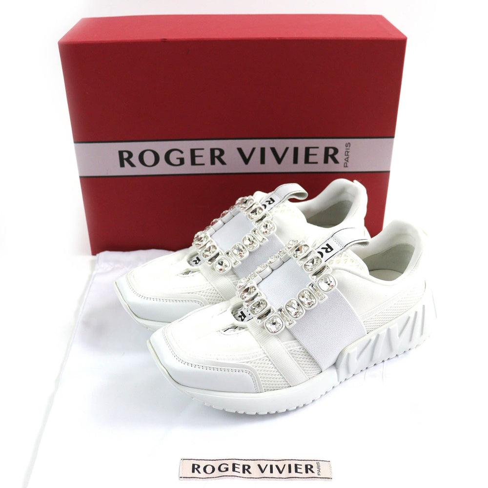 ROGERVIVIER sneakers RVW65732890 leather white VIV GO Women 38 Used Authentic