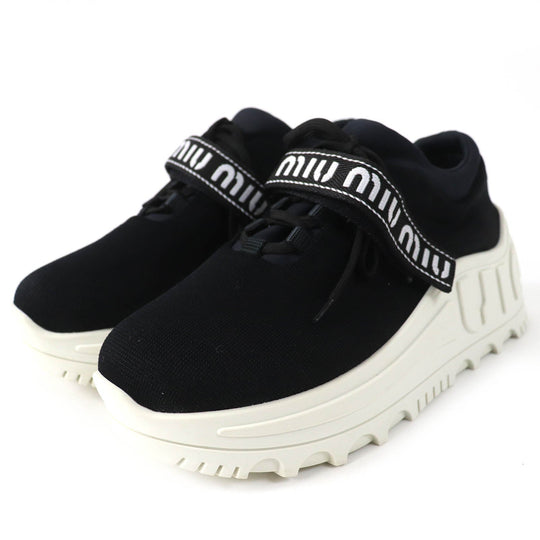 Miu Miu sneakers 760 Chemical Fiber, Rubber Black White 38 1/2