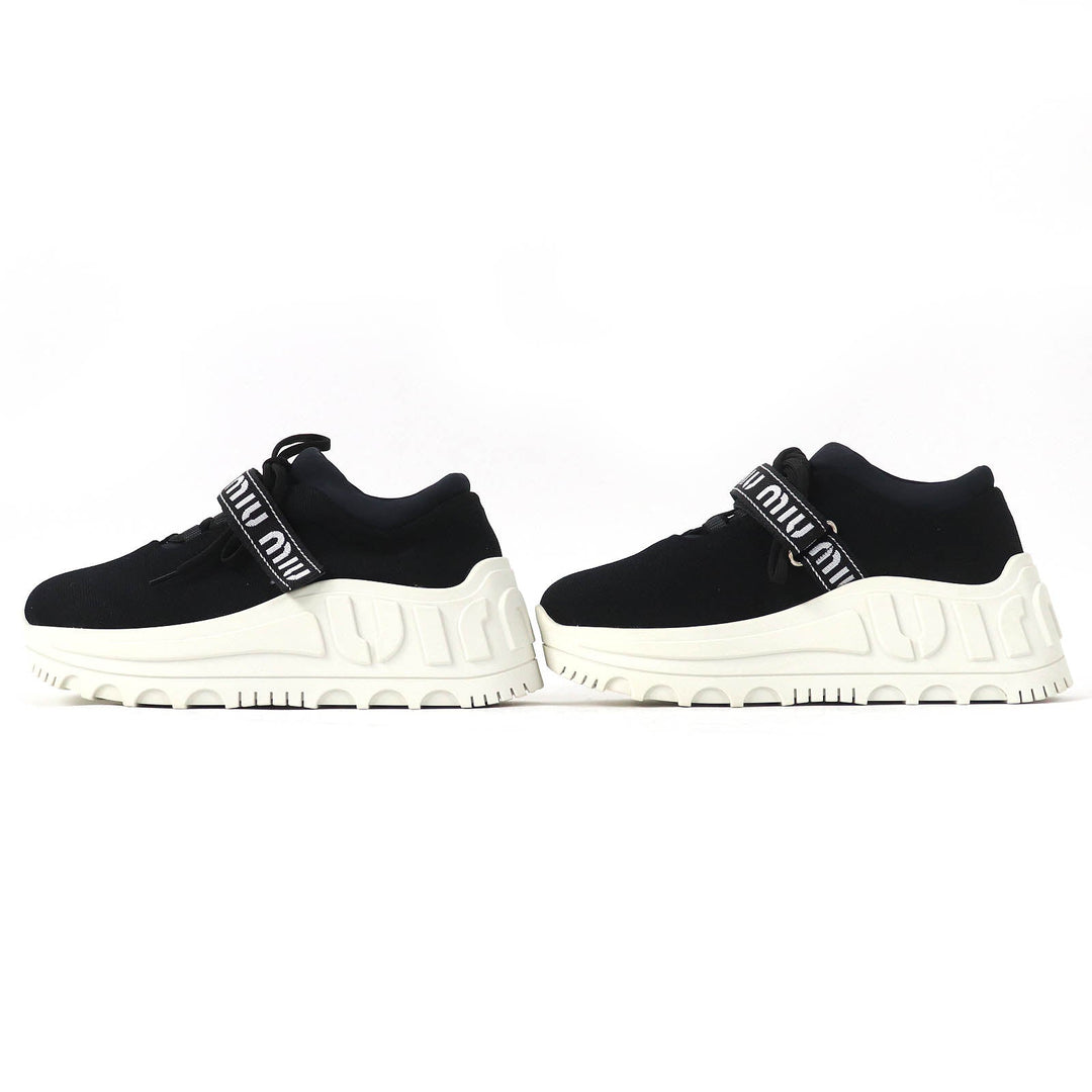 Miu Miu sneakers 760 Chemical Fiber, Rubber Black White 38 1/2