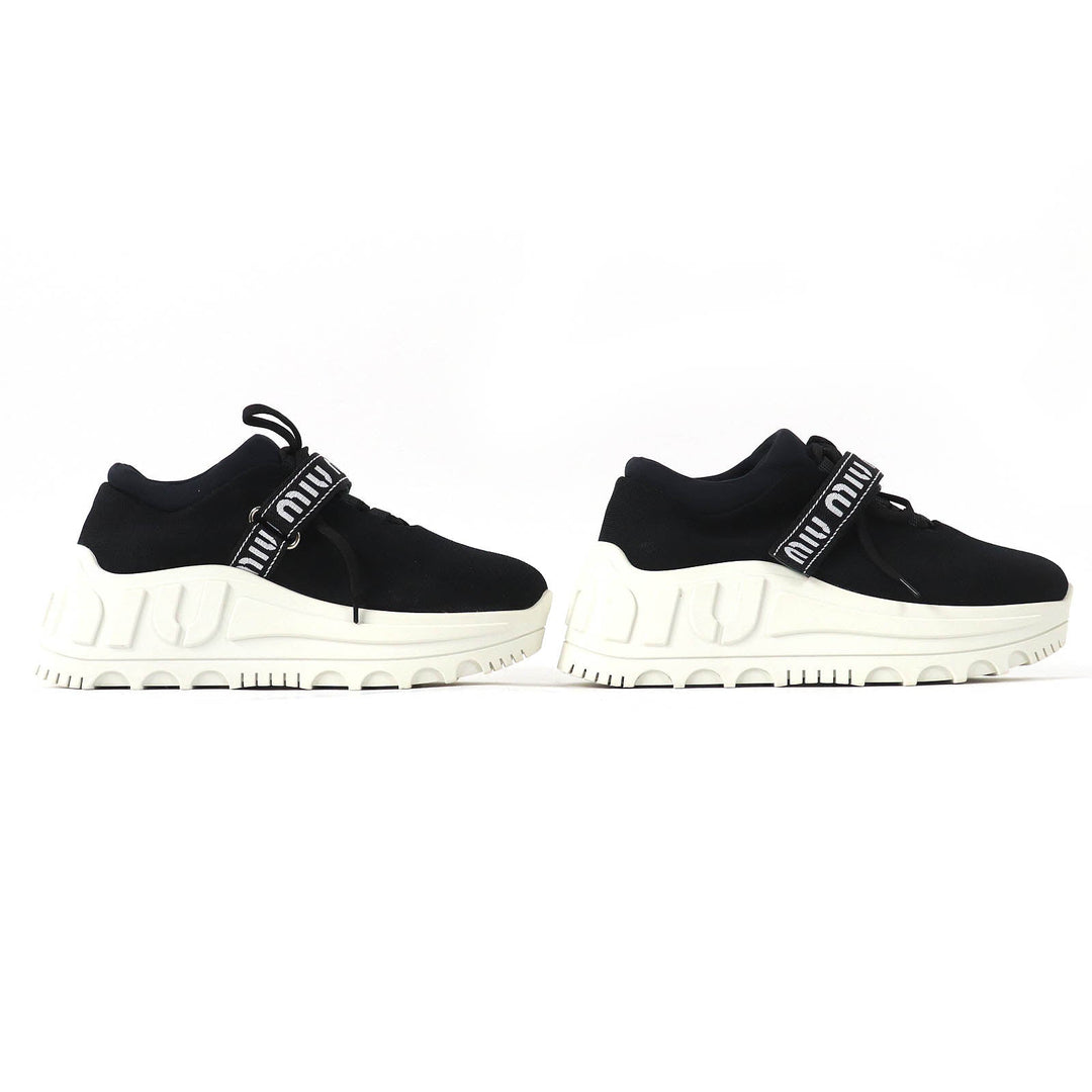 Miu Miu sneakers 760 Chemical Fiber, Rubber Black White 38 1/2