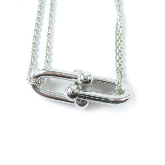 TIFFANY&Co. Necklace Main: AG925 Silver TIFFANY & Co. Hardware Large Double Link Pendant Women Used Authentic