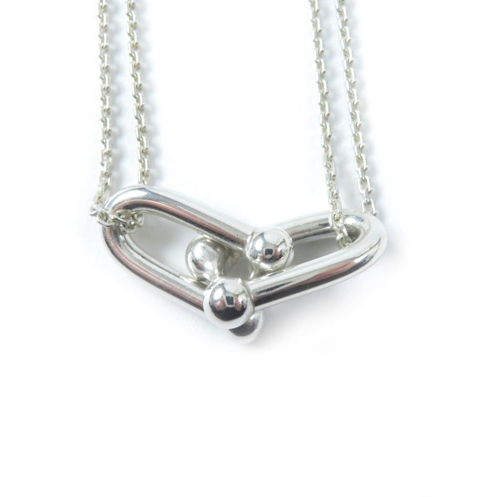TIFFANY&Co. Necklace Main: AG925 Silver TIFFANY & Co. Hardware Large Double Link Pendant Women Used Authentic