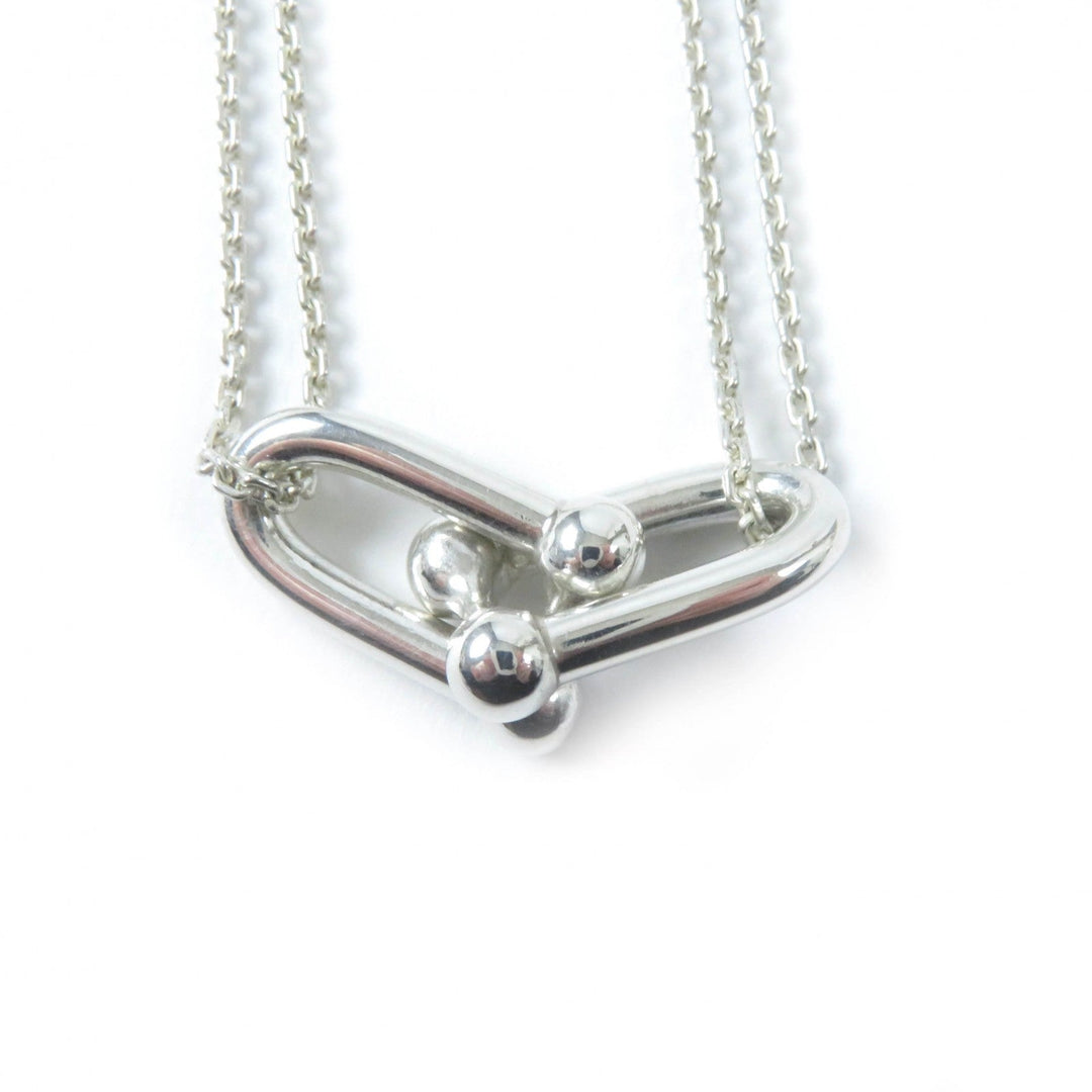 TIFFANY&Co. Necklace Main: AG925 Silver TIFFANY & Co. Hardware Large Double Link Pendant Women Used Authentic