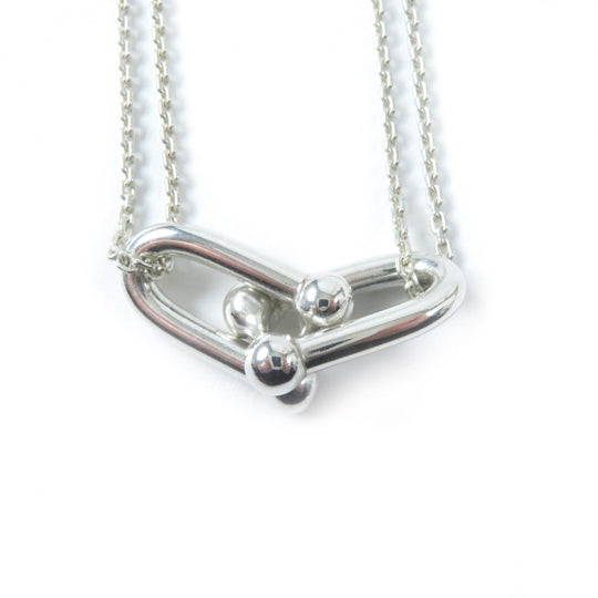 TIFFANY&Co. Necklace Main: AG925 Silver TIFFANY & Co. Hardware Large Double Link Pendant Women Used Authentic