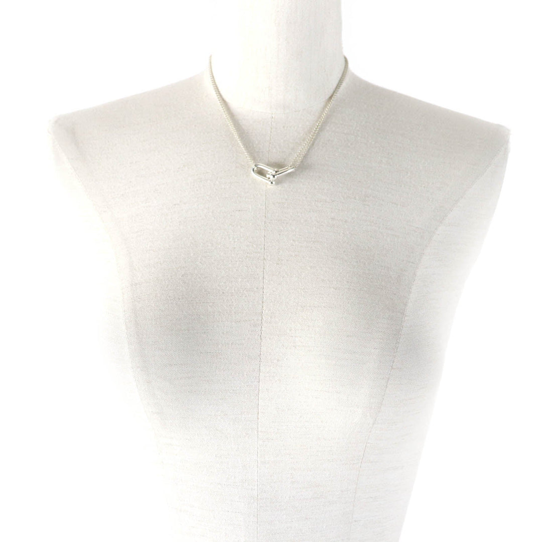 TIFFANY&Co. Necklace Main: AG925 Silver TIFFANY & Co. Hardware Large Double Link Pendant Women Used Authentic
