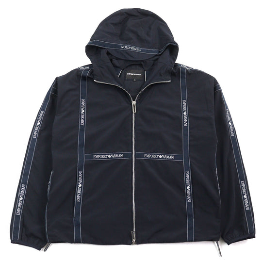 EMPORIO ARMANI Nylon jacket 6H1BL8 Main: 100% polyester, Lining: 100% polyester, Part: 100% polyester Navy white mens 52 Used Authentic
