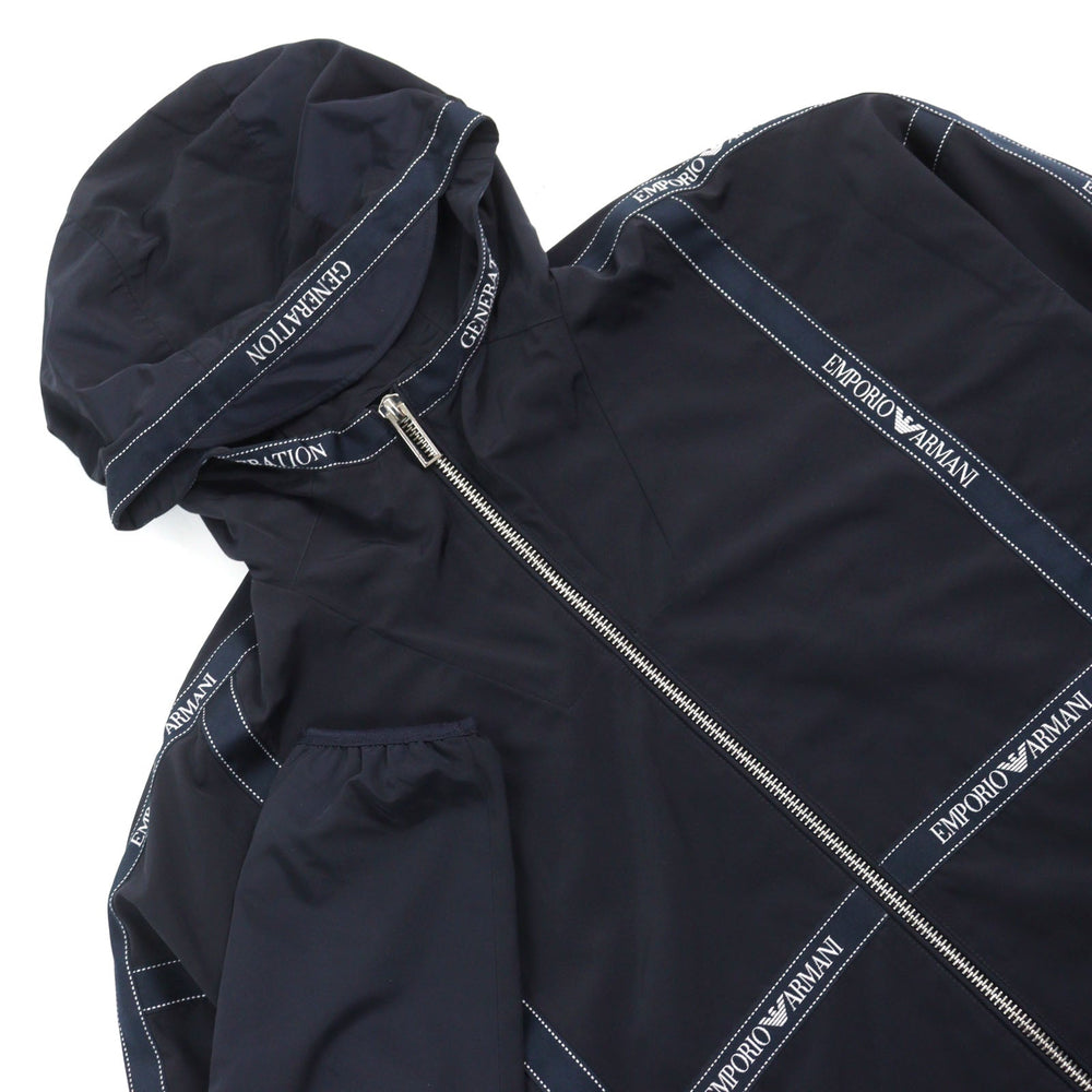 EMPORIO ARMANI Nylon jacket 6H1BL8 Main: 100% polyester, Lining: 100% polyester, Part: 100% polyester Navy white mens 52 Used Authentic