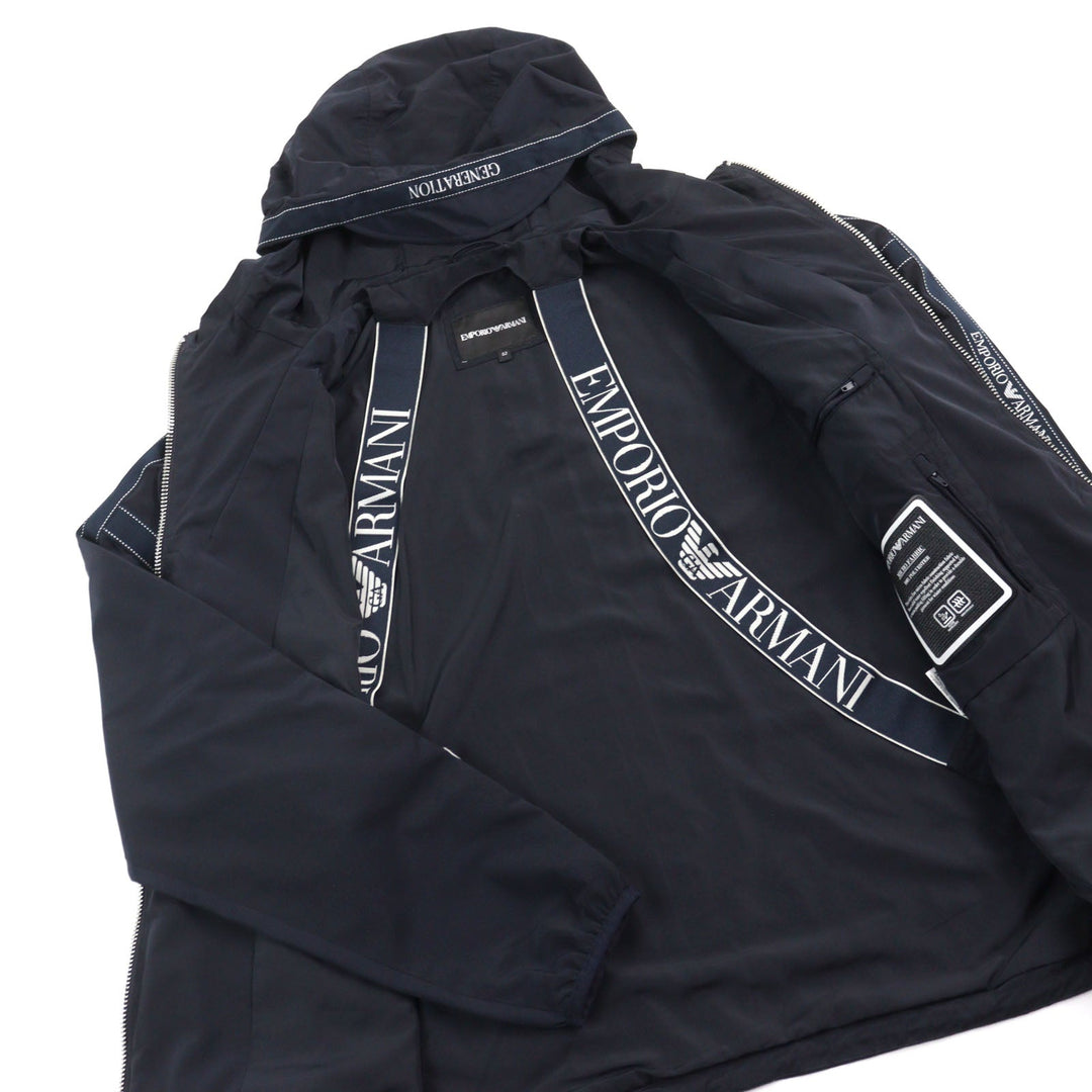 EMPORIO ARMANI Nylon jacket 6H1BL8 Main: 100% polyester, Lining: 100% polyester, Part: 100% polyester Navy white mens 52 Used Authentic