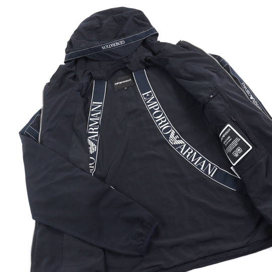 EMPORIO ARMANI Nylon jacket 6H1BL8 Main: 100% polyester, Lining: 100% polyester, Part: 100% polyester Navy white mens 52 Used Authentic