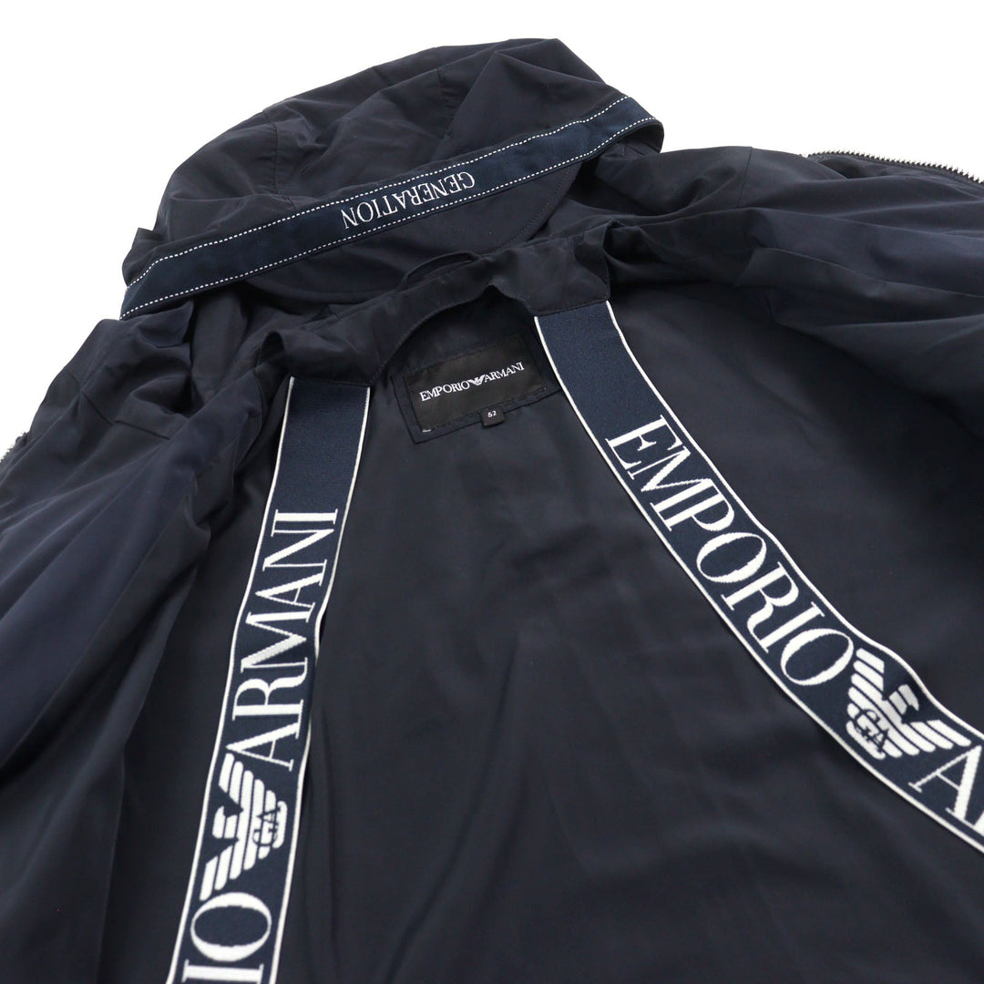 EMPORIO ARMANI Nylon jacket 6H1BL8 Main: 100% polyester, Lining: 100% polyester, Part: 100% polyester Navy white mens 52 Used Authentic