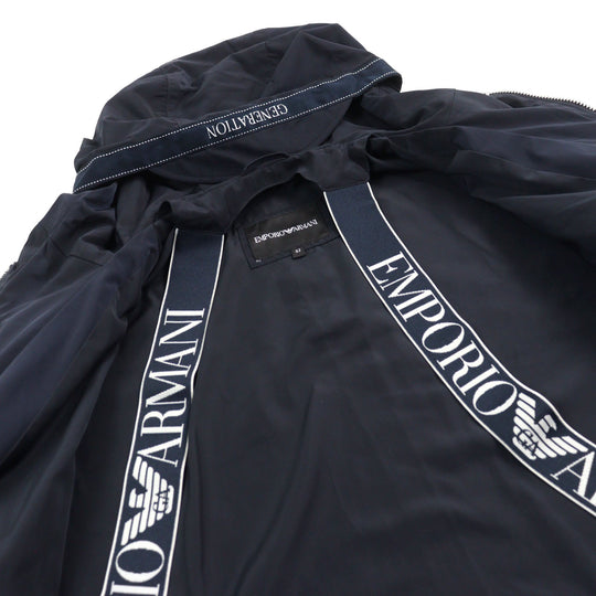 EMPORIO ARMANI Nylon jacket 6H1BL8 Main: 100% polyester, Lining: 100% polyester, Part: 100% polyester Navy white mens 52 Used Authentic