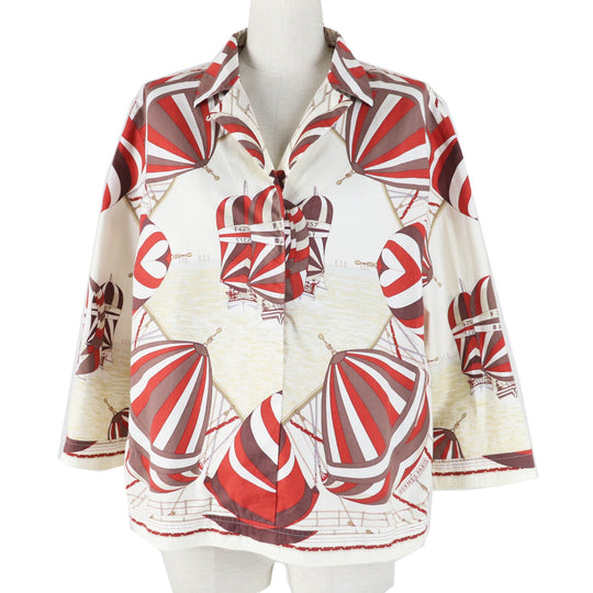 HERMES tops Main: 100% cotton Multi Margiela period Women 40 Used Authentic