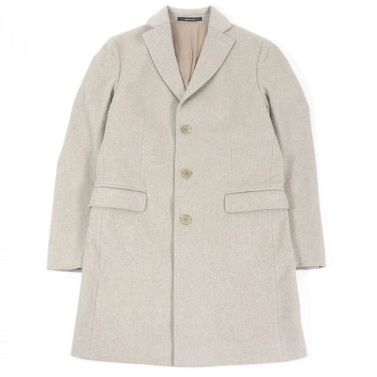 BARNEYS NEWYORK coat Outer: 100% wool, Lining: 100% rayon light beige mens 48 Used Authentic