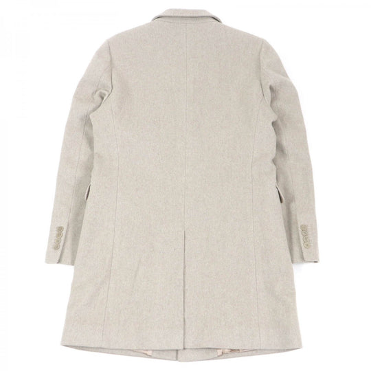 BARNEYS NEWYORK coat Outer: 100% wool, Lining: 100% rayon light beige mens 48 Used Authentic