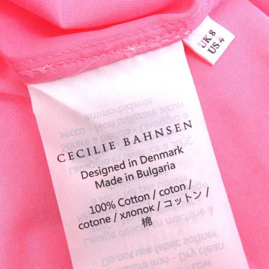 CECILIE BAHNSEN one piece 22RTW10014 Main: 100% cotton pink DELANY DRESS Women Used Authentic