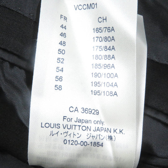 LOUIS VUITTON Jacket Outer: 82% cotton, Outer: 10% wool, Outer: 8% silk, Lining: 40% cupra, Lining: 32% cotton black mens 52 Used Authentic