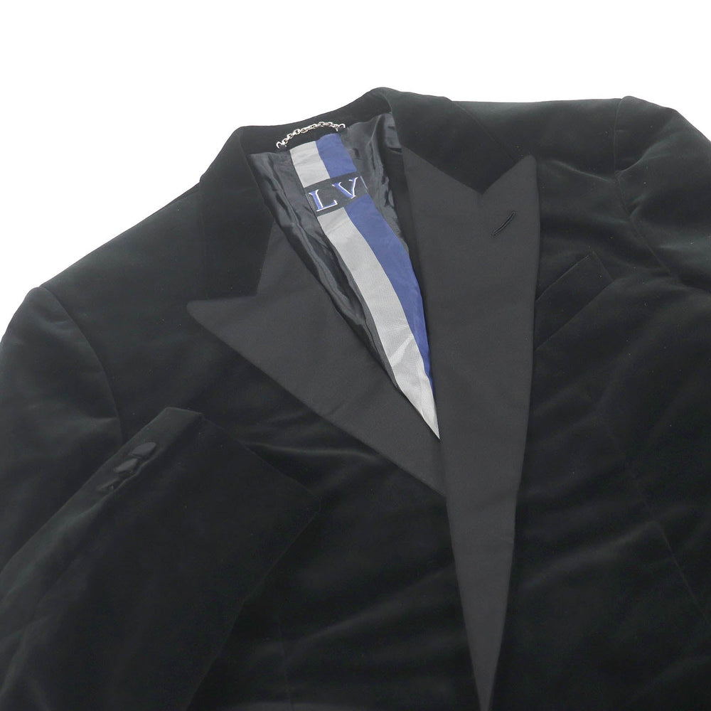 LOUIS VUITTON Jacket Outer: 82% cotton, Outer: 10% wool, Outer: 8% silk, Lining: 40% cupra, Lining: 32% cotton black mens 52 Used Authentic
