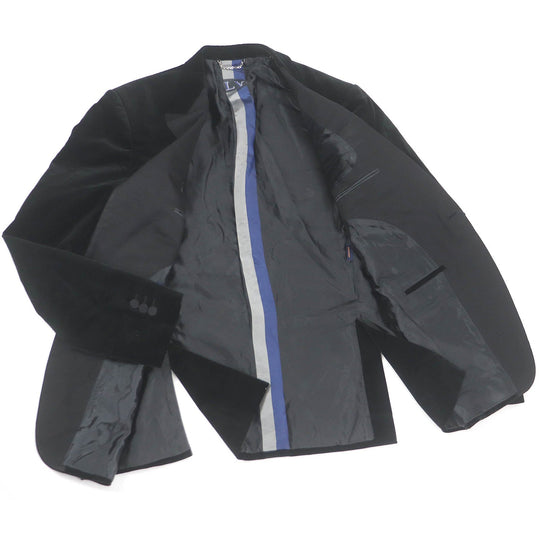 LOUIS VUITTON Jacket Outer: 82% cotton, Outer: 10% wool, Outer: 8% silk, Lining: 40% cupra, Lining: 32% cotton black mens 52 Used Authentic