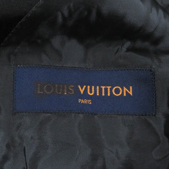 LOUIS VUITTON Jacket Outer: 82% cotton, Outer: 10% wool, Outer: 8% silk, Lining: 40% cupra, Lining: 32% cotton black mens 52 Used Authentic