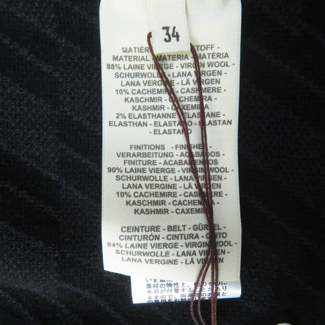 HERMES skirt 3H2300D2 Main: 88% wool, Main: 10% cashmere, Main: 2% polyurethane, Part: 84% wool, Part: 9% cashmere Black Grey Women 34 Used Authentic