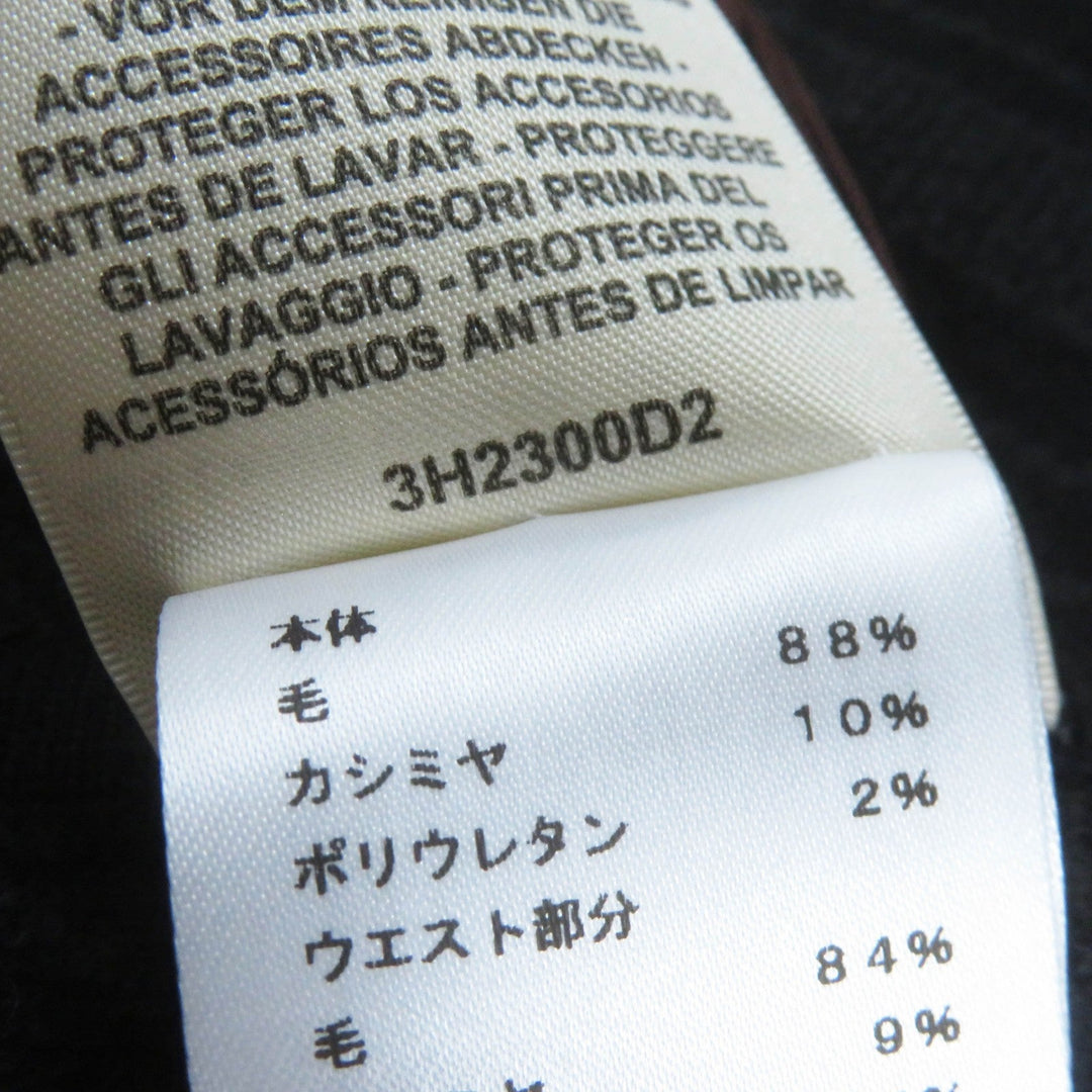 HERMES skirt 3H2300D2 Main: 88% wool, Main: 10% cashmere, Main: 2% polyurethane, Part: 84% wool, Part: 9% cashmere Black Grey Women 34 Used Authentic