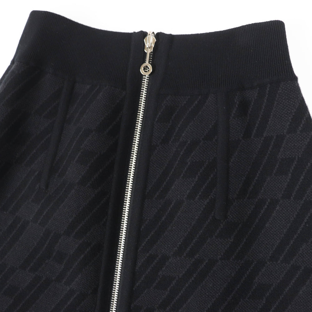HERMES skirt 3H2300D2 Main: 88% wool, Main: 10% cashmere, Main: 2% polyurethane, Part: 84% wool, Part: 9% cashmere Black Grey Women 34 Used Authentic