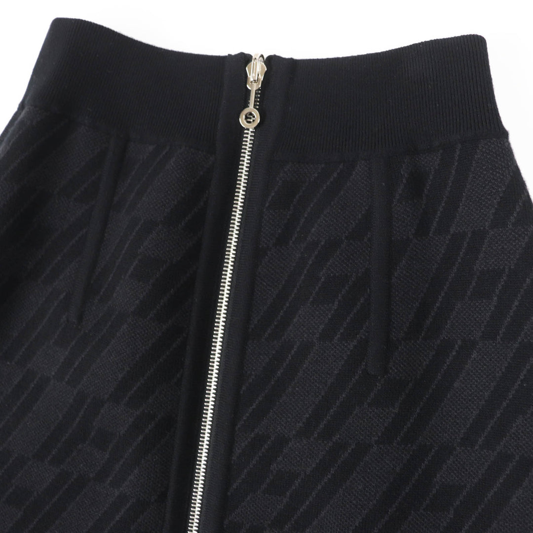 HERMES skirt 3H2300D2 Main: 88% wool, Main: 10% cashmere, Main: 2% polyurethane, Part: 84% wool, Part: 9% cashmere Black Grey Women 34 Used Authentic