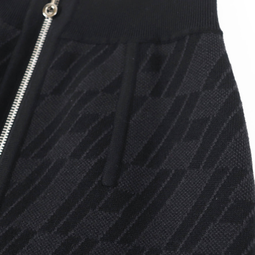 HERMES skirt 3H2300D2 Main: 88% wool, Main: 10% cashmere, Main: 2% polyurethane, Part: 84% wool, Part: 9% cashmere Black Grey Women 34 Used Authentic