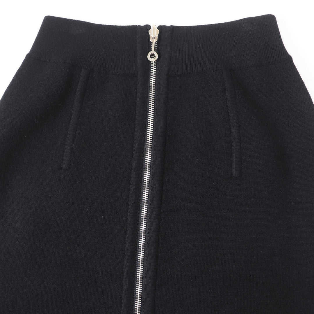 HERMES skirt 3H2300D2 Main: 88% wool, Main: 10% cashmere, Main: 2% polyurethane, Part: 84% wool, Part: 9% cashmere Black Grey Women 34 Used Authentic
