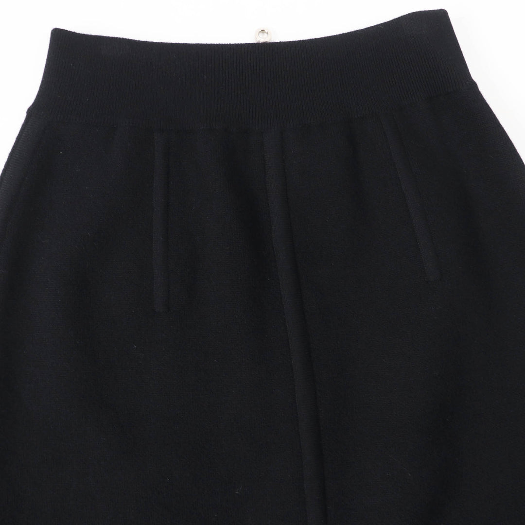 HERMES skirt 3H2300D2 Main: 88% wool, Main: 10% cashmere, Main: 2% polyurethane, Part: 84% wool, Part: 9% cashmere Black Grey Women 34 Used Authentic