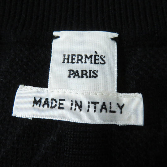HERMES skirt 3H2300D2 Main: 88% wool, Main: 10% cashmere, Main: 2% polyurethane, Part: 84% wool, Part: 9% cashmere Black Grey Women 34 Used Authentic