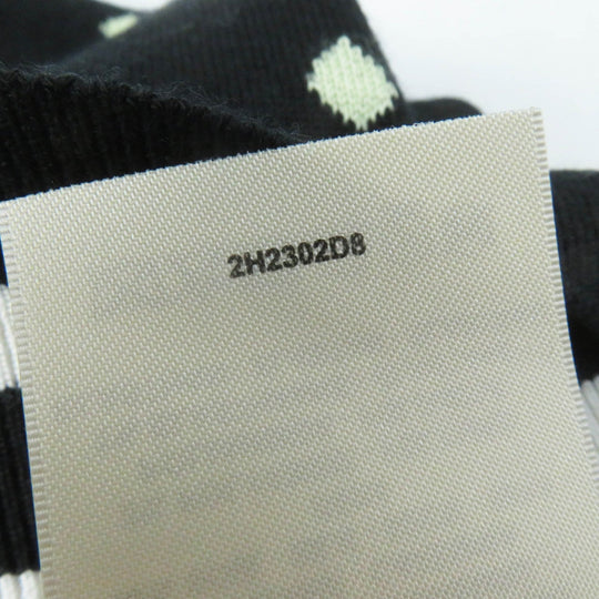 HERMES skirt 2H2302D8 Outer: 45% cashmere, Outer: 45% silk, Outer: 10% polyamide, Part: 48% cashmere, Part: 48% silk Black Light Green White Women 36 Used Authentic