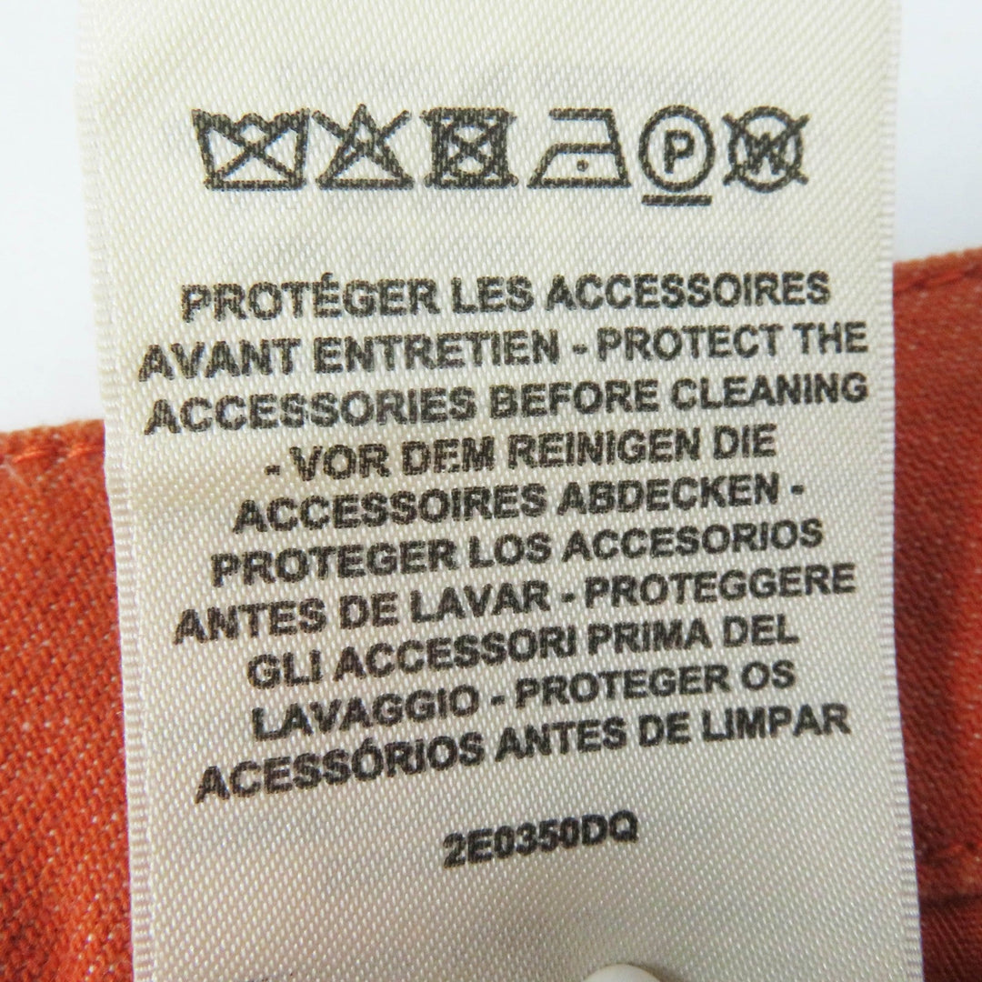 HERMES skirt 2E0350DQ Outer: 98% cotton, Outer: 2% polyurethane, Lining: 64% cotton, Lining: 33% rayon, Lining: 3% polyurethane Orange Crude cell Women 34 Used Authentic