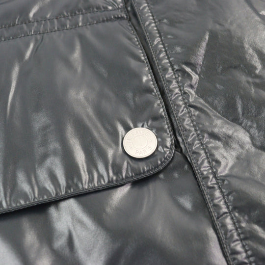 HERMES Jacket 21-5514 Main: 100% cotton, part: 100% nylon, part: 81% cotton, part: 16% nylon, part: 3% polyurethane Purple Khaki Gray mens 54 Used Authentic