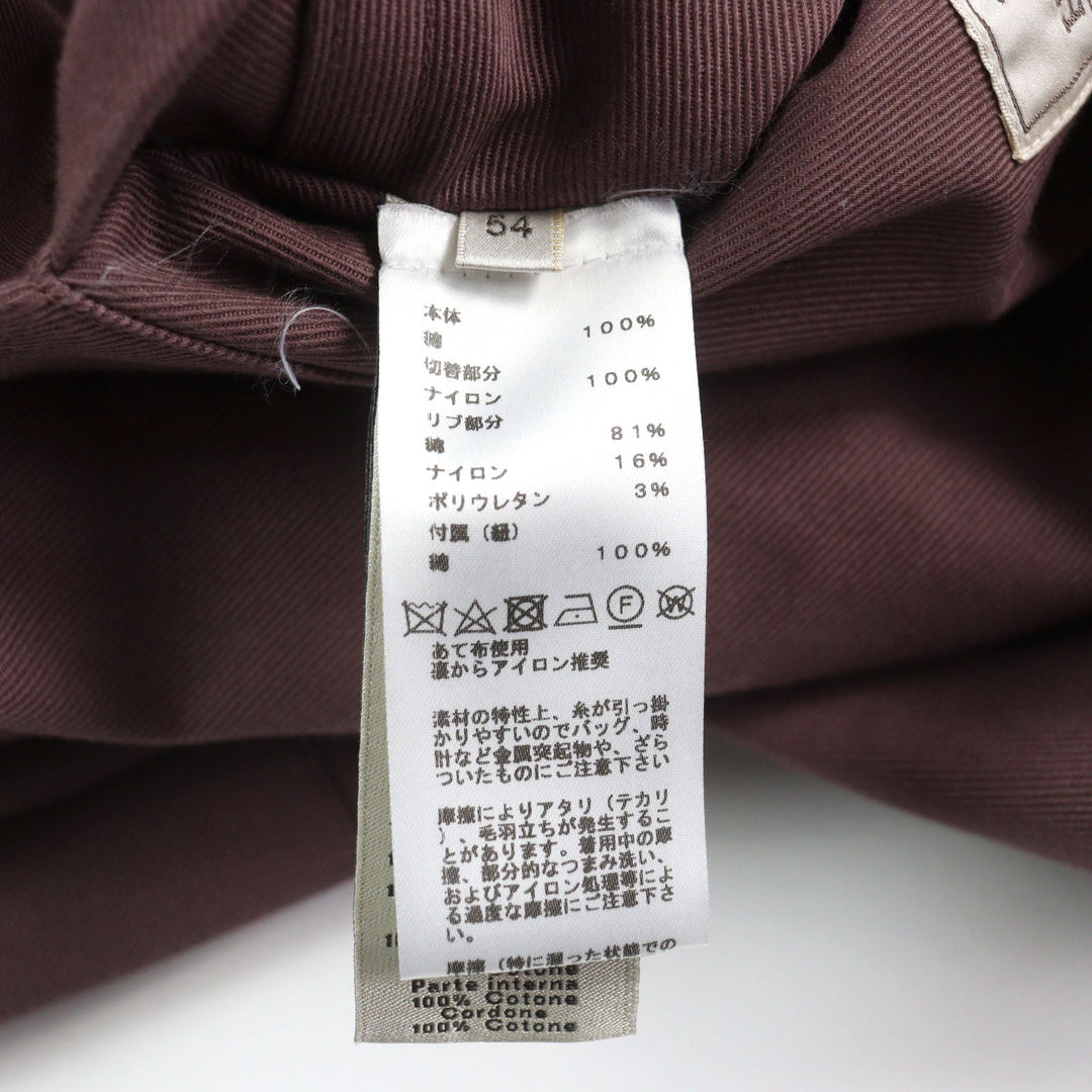 HERMES Jacket 21-5514 Main: 100% cotton, part: 100% nylon, part: 81% cotton, part: 16% nylon, part: 3% polyurethane Purple Khaki Gray mens 54 Used Authentic