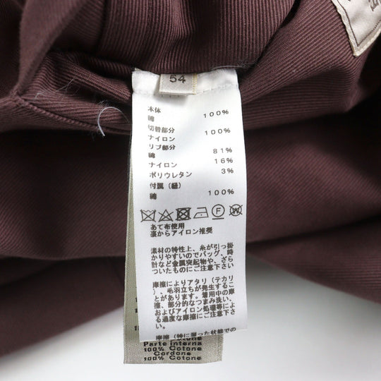HERMES Jacket 21-5514 Main: 100% cotton, part: 100% nylon, part: 81% cotton, part: 16% nylon, part: 3% polyurethane Purple Khaki Gray mens 54 Used Authentic
