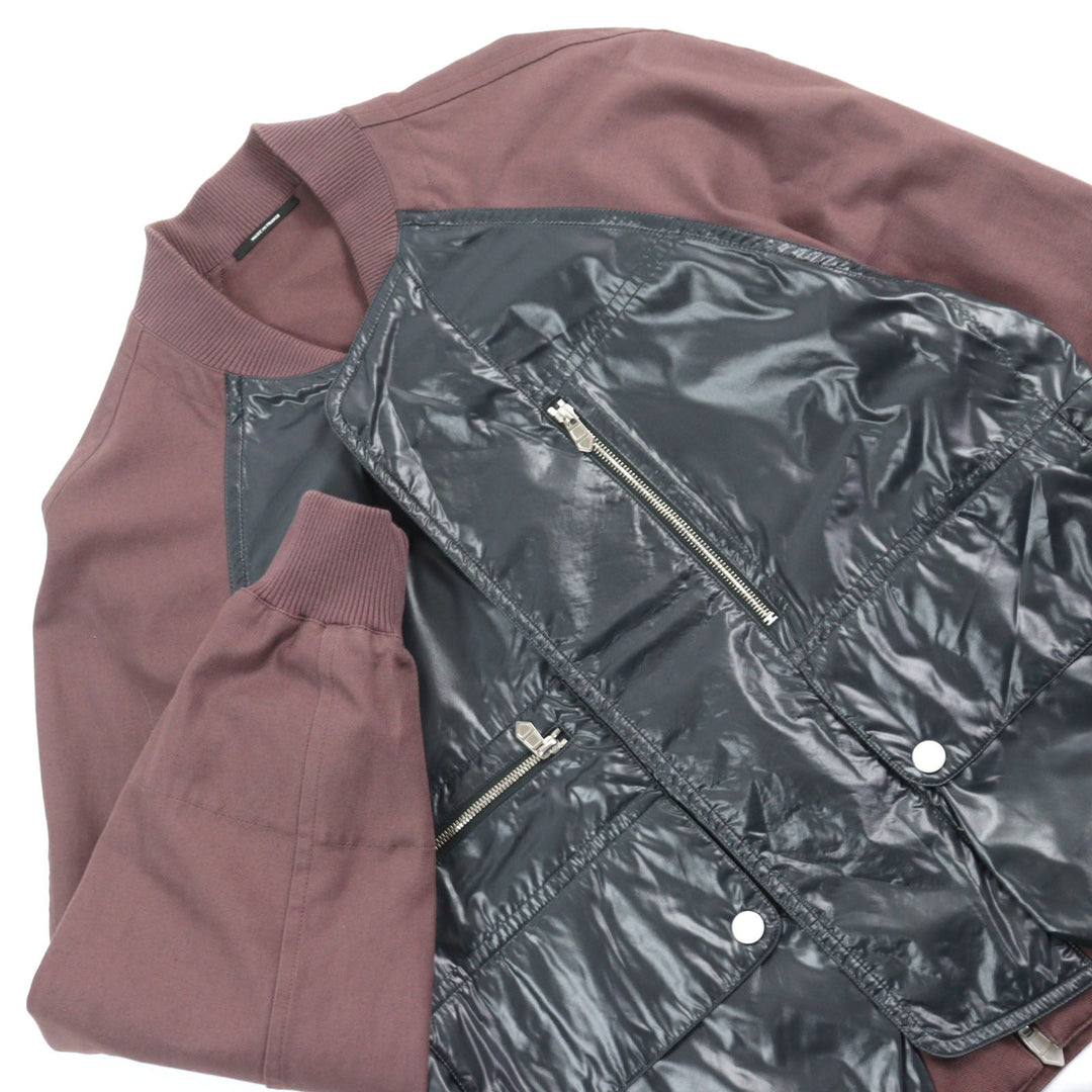 HERMES Jacket 21-5514 Main: 100% cotton, part: 100% nylon, part: 81% cotton, part: 16% nylon, part: 3% polyurethane Purple Khaki Gray mens 54 Used Authentic