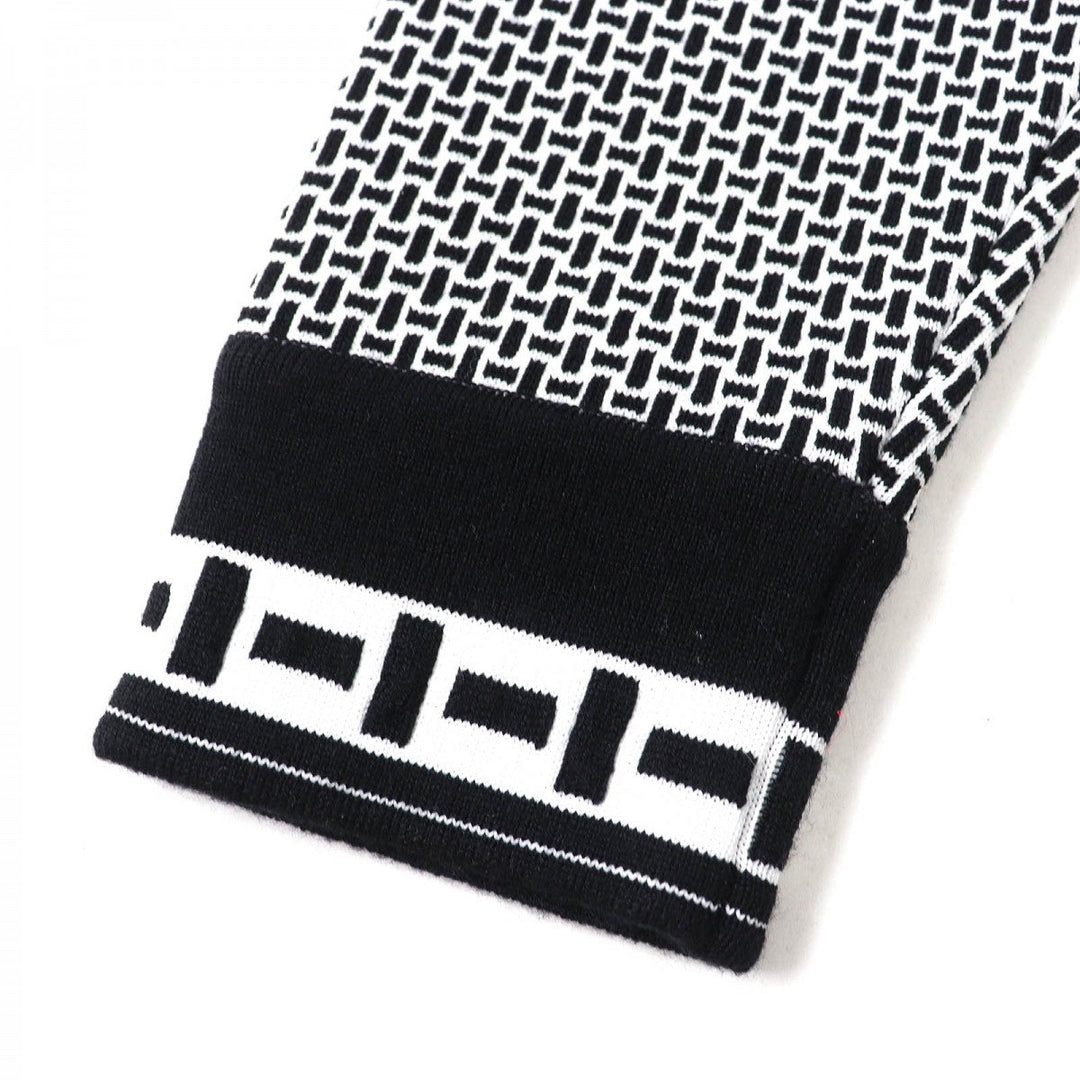 HERMES Pants 2H2405DD Main: 54% wool, Main: 41% polypropylene, Main: 4% nylon, Main: 1% polyurethane, Part: 65% wool Black White Women 38 Used Authentic