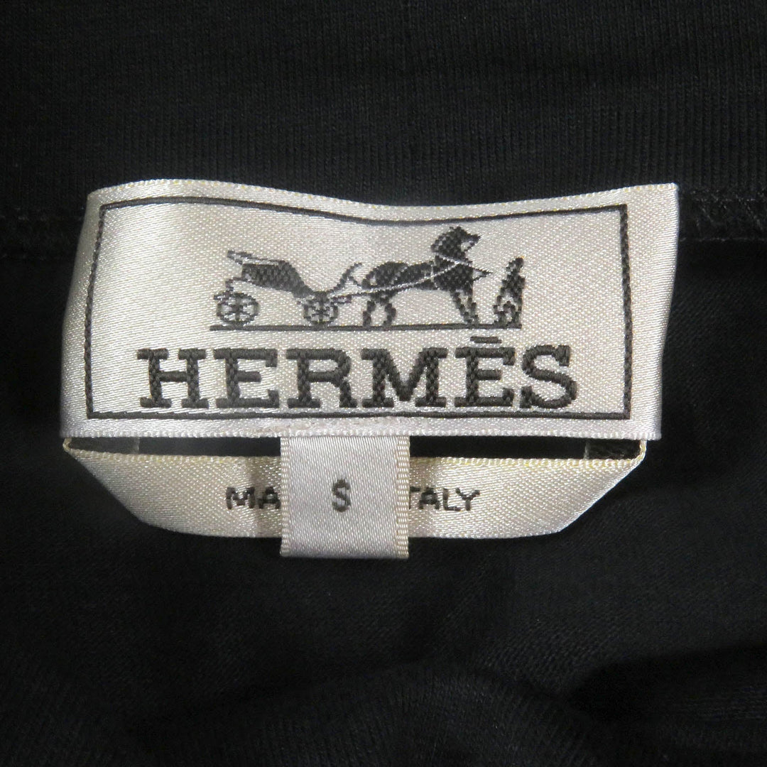 HERMES tops Main: 100% cotton black mens S Used Authentic