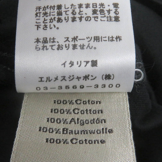 HERMES tops Main: 100% cotton black mens S Used Authentic