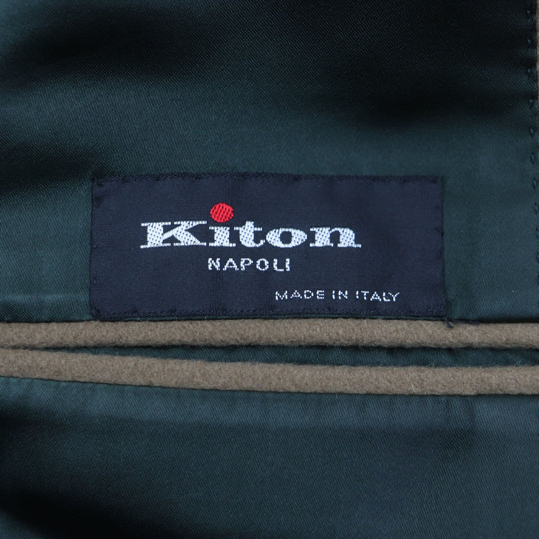KITON Chester coat Outer: 100% cashmere, Lining: 100% cupra Camel mens 44 Used Authentic