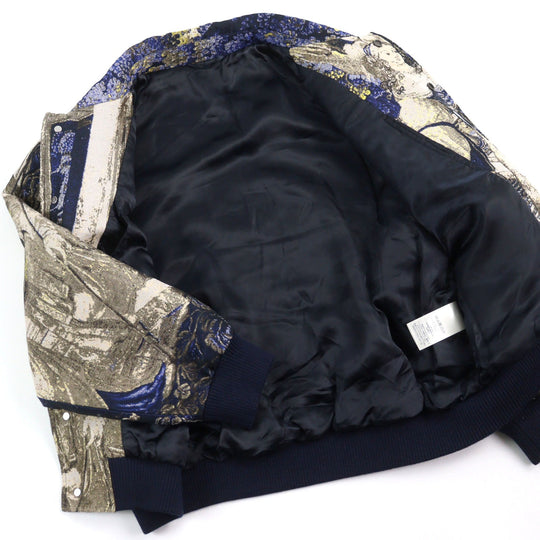 LOUIS VUITTON Blouson HIB11W Outer material: 52% polyester, Outer material: 48% cotton, Lining: 100% cupra Multicolor All-over Pattern mens 52 Used Authentic
