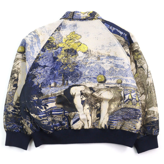 LOUIS VUITTON Blouson HIB11W Outer material: 52% polyester, Outer material: 48% cotton, Lining: 100% cupra Multicolor All-over Pattern mens 52 Used Authentic