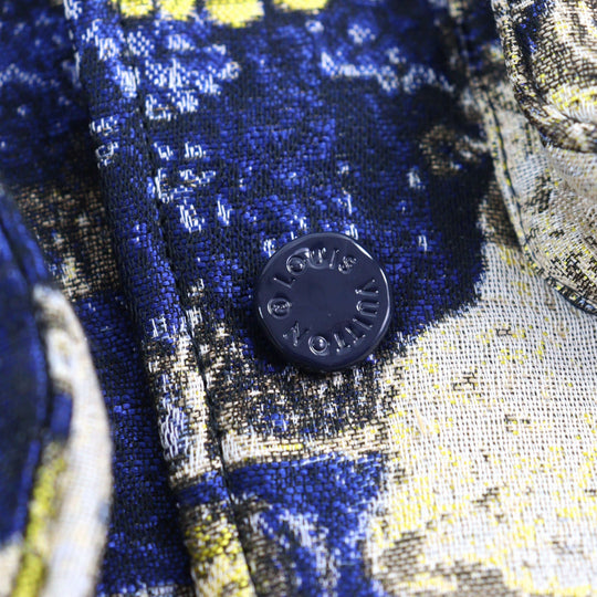 LOUIS VUITTON Blouson HIB11W Outer material: 52% polyester, Outer material: 48% cotton, Lining: 100% cupra Multicolor All-over Pattern mens 52 Used Authentic