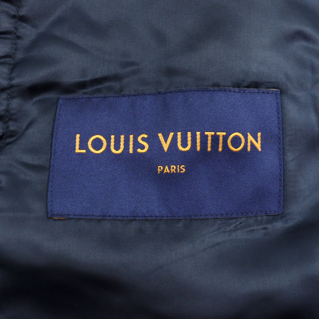 LOUIS VUITTON Blouson HIB11W Outer material: 52% polyester, Outer material: 48% cotton, Lining: 100% cupra Multicolor All-over Pattern mens 52 Used Authentic