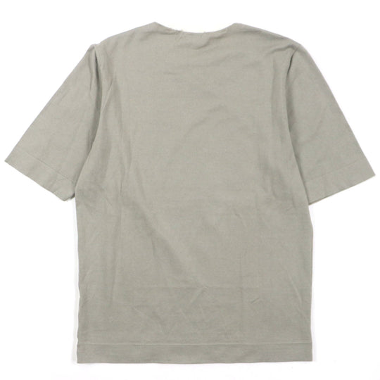 HERMES Short sleeve knit Main: 85% cotton, Main: 15% cashmere Ivory gray mens XS Used Authentic