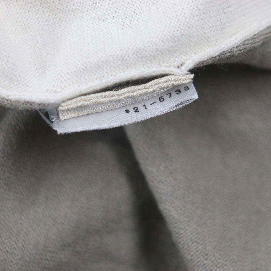 HERMES Short sleeve knit Main: 85% cotton, Main: 15% cashmere Ivory gray mens XS Used Authentic
