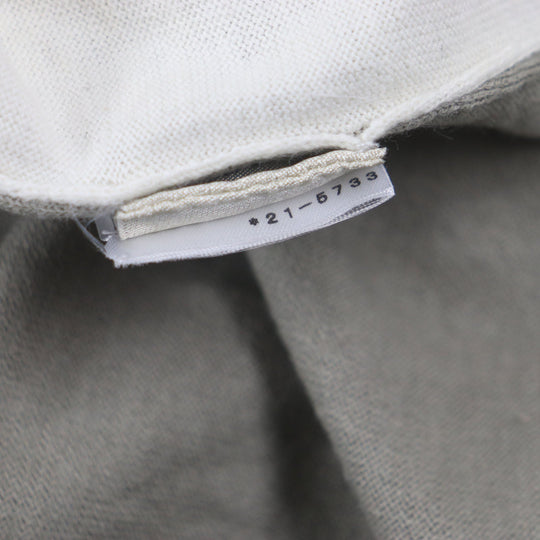 HERMES Short sleeve knit Main: 85% cotton, Main: 15% cashmere Ivory gray mens XS Used Authentic