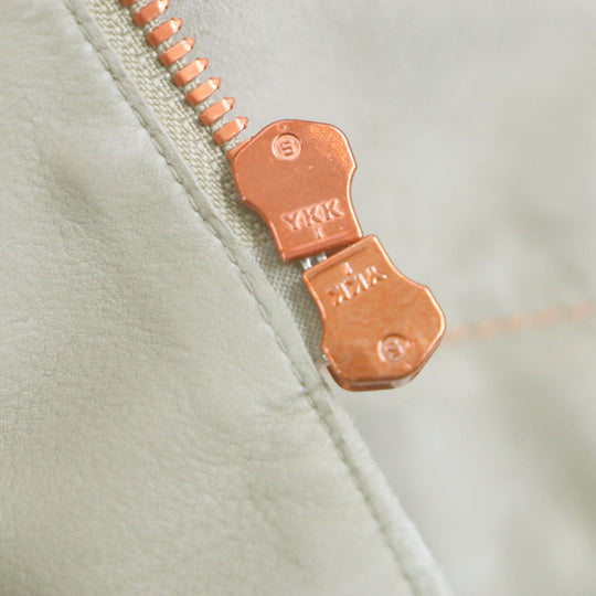 HERMES Jacket Main: Reindeer leather, Sleeve lining: 100% Cupra, Part: 100% Cotton Beige orange mens 44 Used Authentic